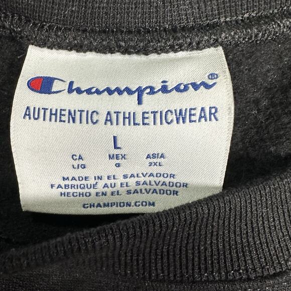 Champion Wake Forest Crewneck Sweatshirt Size Large Black Gold Demon Deacons - Picture 3 of 8